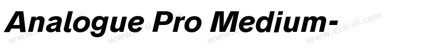 Analogue Pro Medium字体转换